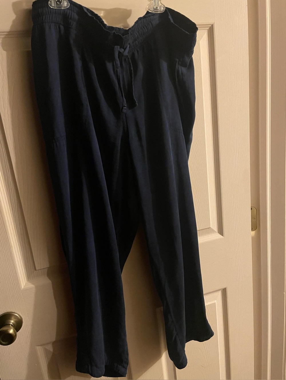 Paper Bag Waist L Sonoma easy wear light weight pants 
64Lyocell,26Rayon,10Linen